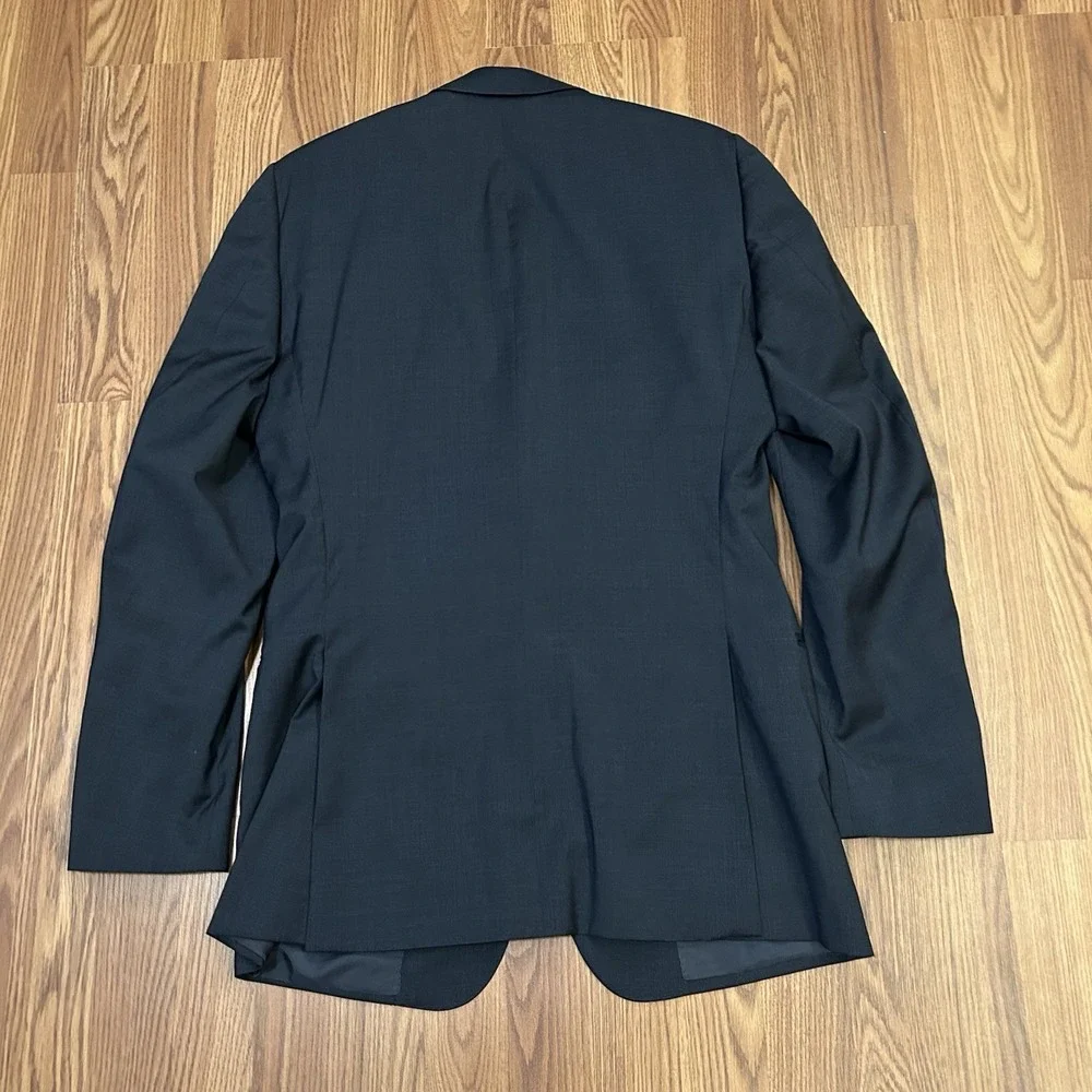 Z Zegna Wool & Silk Blend Blazer Navy Blue Suit Jacket Sports Coat IT-52L US-42L